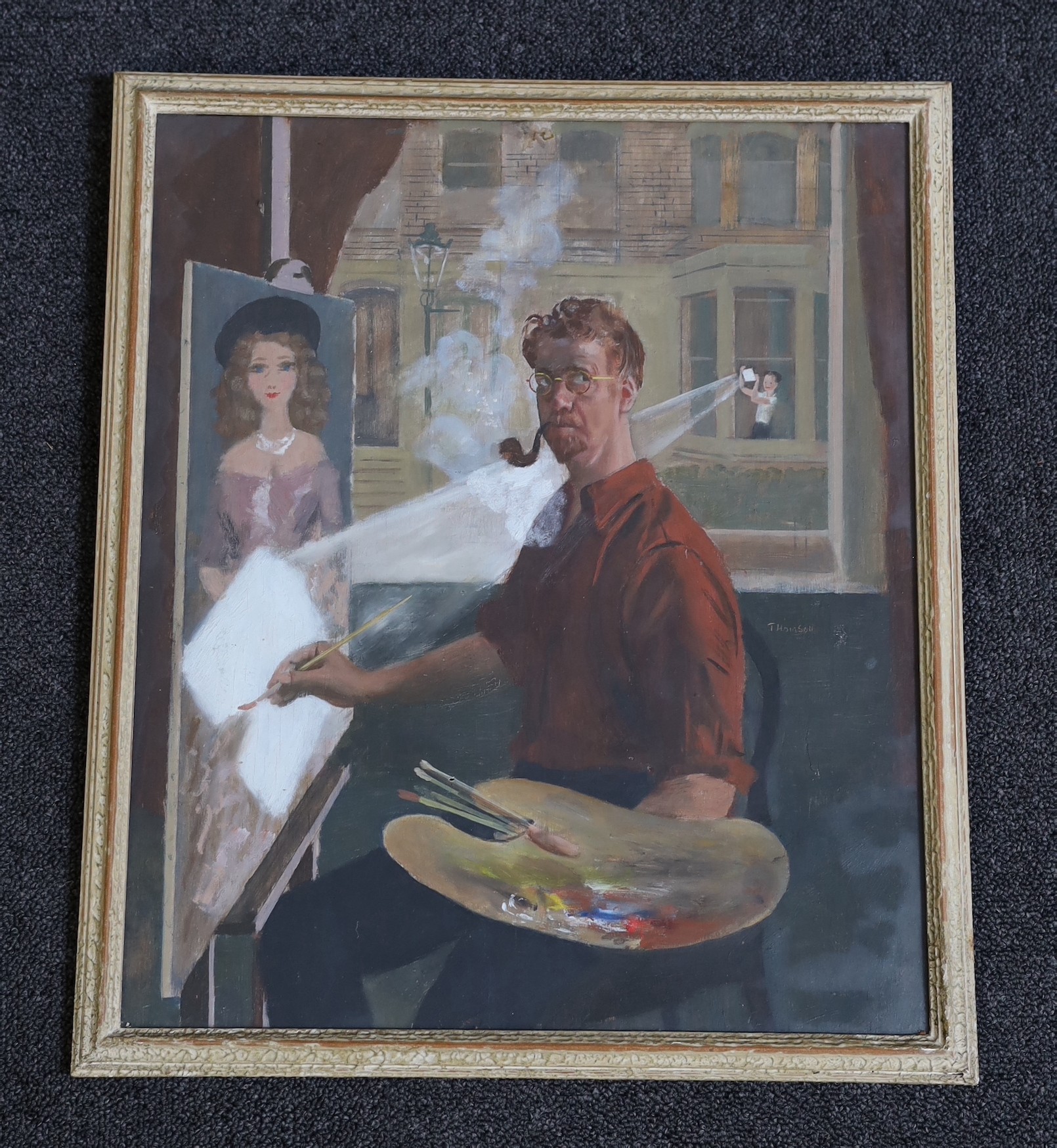 Alfred Reginald Thomson, R.A. (1894-1979), Self portrait, oil on board, 44 x 37cm